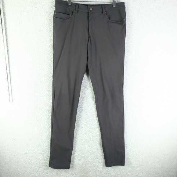 Lululemon Pants Mens 32 Gray Slim Fit ABC Tech Stretch Casual Commuter Golf - Picture 1 of 11